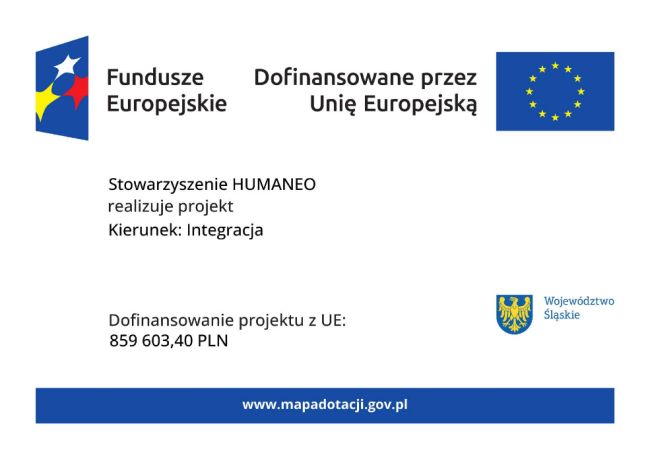 Powiększ zdjęcie: Zdjęcie przedstawia informację o dofinansowaniu projektu ze środków Unii Europejskiej w wysokości 859 603,40 zł. Na zdjęciu znajdują się logo Funduszy Europejskich, flaga Unii Europejskiej oraz herb Województwa Śląskiego.
