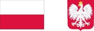 Powiększ zdjęcie: Zdjęcie przedstawia flagę i godło Rzeczpospolitej Polski