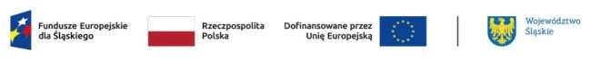 Powiększ zdjęcie: Logotypy Funduszy Europejskich, Rzeczypospolitej Polskiej, Unii Europejskiej oraz Województwa Śląskiego. Informacja o dofinansowaniu projektu ze środków Unii Europejskiej.