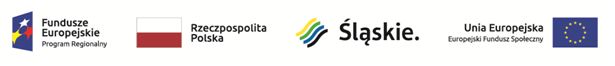Powiększ zdjęcie: Logotypy Funduszy Europejskich, Rzeczypospolitej Polskiej, Unii Europejskiej oraz Województwa Śląskiego. Informacja o dofinansowaniu projektu ze środków Unii Europejskiej.